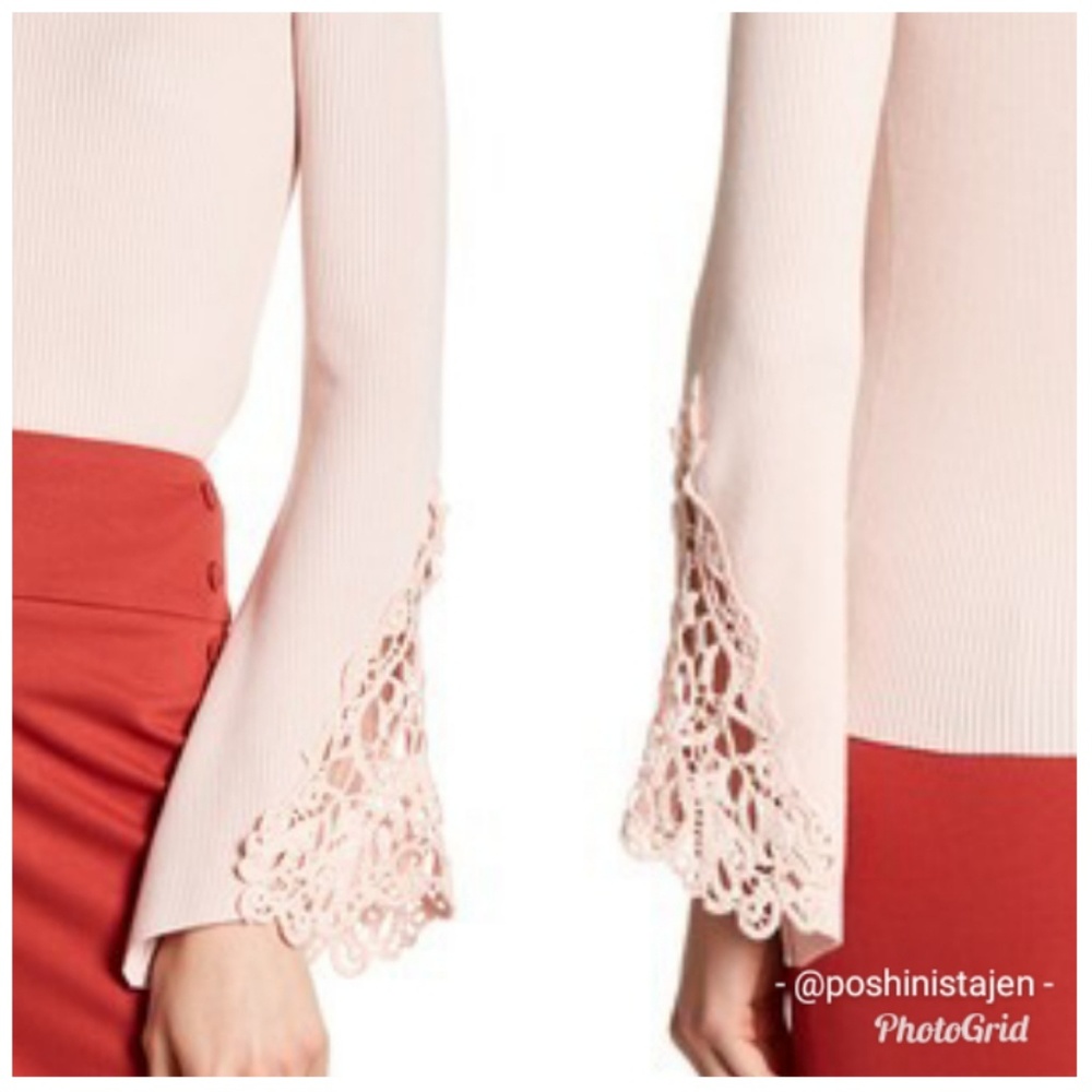 🆕 NWT Catherine Malandrino Crochet Bell Sleeve - Picture 2 of 4